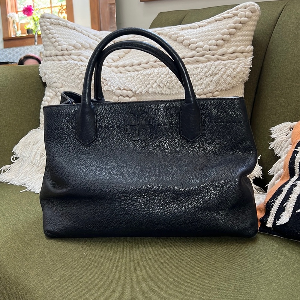 Tory Burch pebble leather black bag